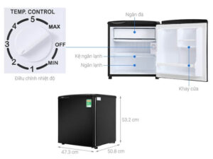 Kích thước tủ lạnh mini Điện lạnh Anh Thắng