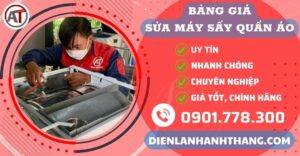 Bảng giá sửa máy sấy quần áo lạnh Điện lạnh Anh Thắng
