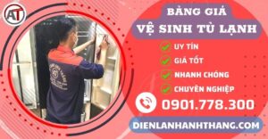 Bảng giá vệ sinh tủ lạnh Điện lạnh Anh Thắng