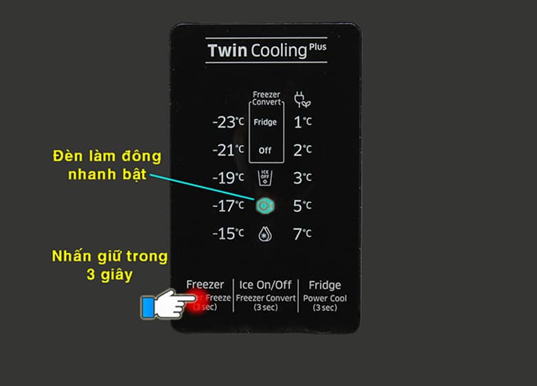 Chức năng làm đá nhanh tủ lạnh Samsung RT38K5982SL/SV0 điện lạnh anh thắng