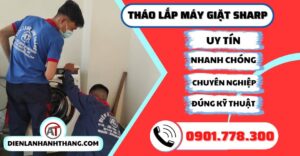 Tháo lắp máy giặt Sharp - Điện lạnh Anh Thắng