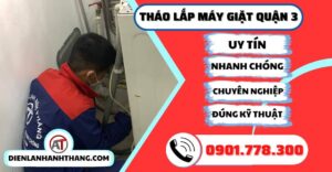 Tháo lắp máy giặt quận 3 - Điện lạnh Anh Thắng
