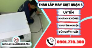 Tháo lắp máy giặt quận 4 - Điện lạnh Anh Thắng
