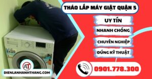 Tháo lắp máy giặt quận 5 - Điện lạnh Anh Thắng