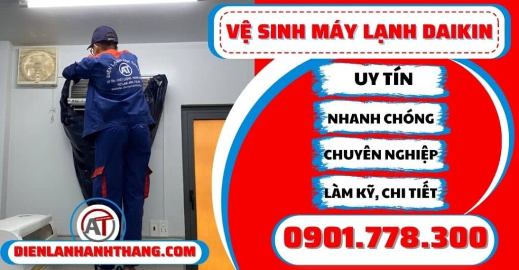 Vệ sinh máy lạnh Daikin - Điện lạnh Anh Thắng