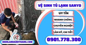 Vệ sinh tủ lạnh Sanyo - Điện lạnh Anh Thắng