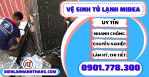 Vệ sinh tủ lạnh midea - Điện lạnh Anh Thắng