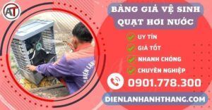 Bảng giá vệ sinh quạt hơi nước Điện lạnh Anh Thắng