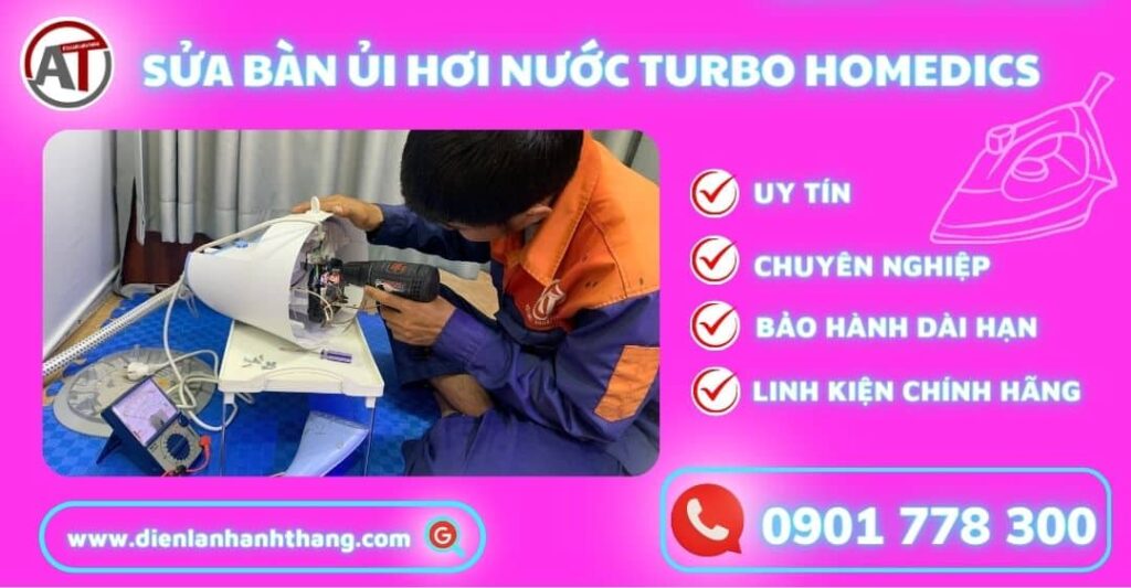 Sửa bàn ủi hơi nước Turbo HoMedics Điện lạnh Anh Thắng