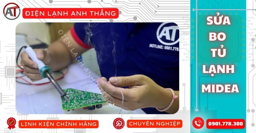 Sửa bo tủ lạnh midea Điện lạnh Anh Thắng