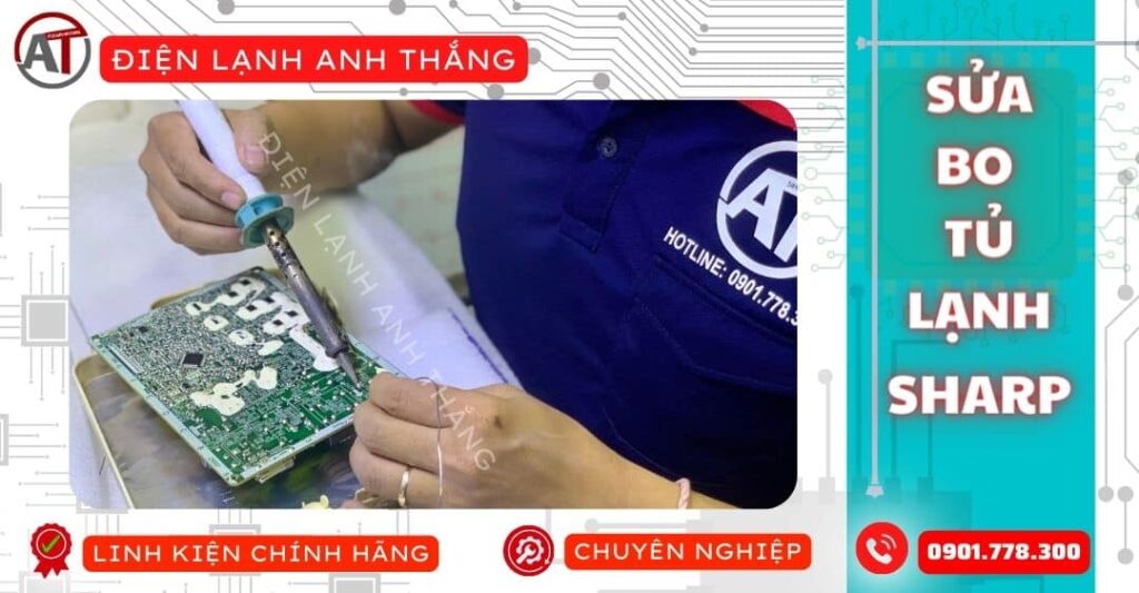 Sửa bo tủ lạnh sharp Điện lạnh Anh Thắng