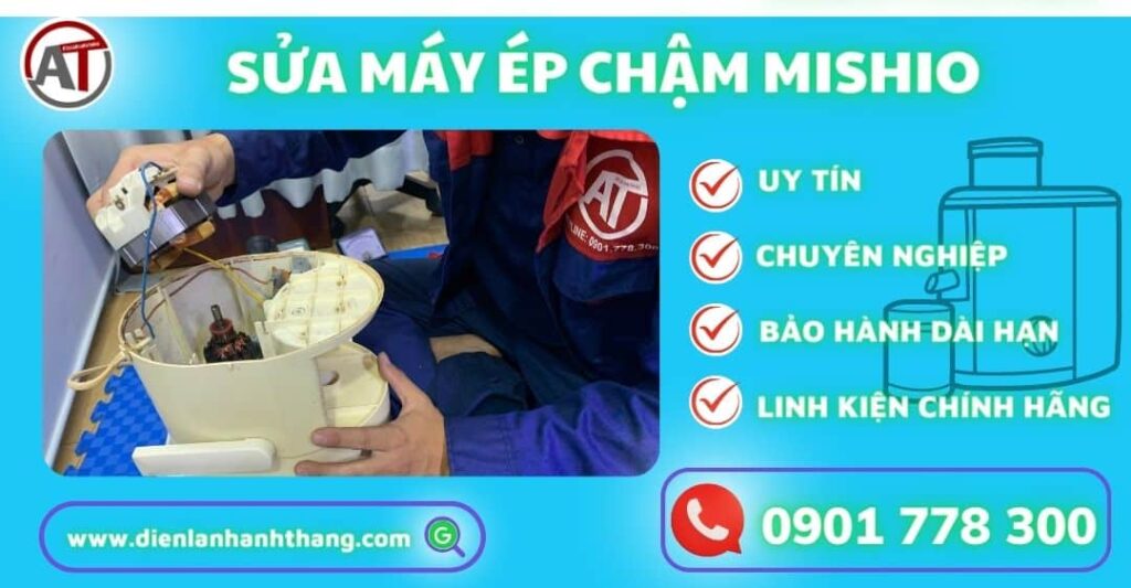 sửa máy ép chậm mishio Điện lạnh Anh Thắng