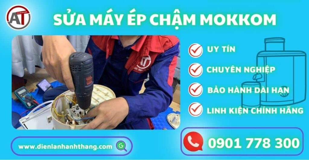 sửa máy ép chậm mokkom Điện lạnh Anh Thắng