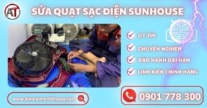 Sửa quạt sạc điện sunhouse Điện lạnh Anh Thắng