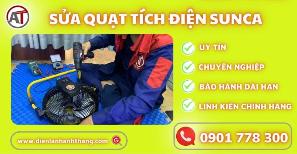 sửa quạt tích điện sunca Điện lạnh Anh Thắng