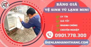 Bảng giá vệ sinh tủ lạnh mini Điện lạnh Anh Thắng