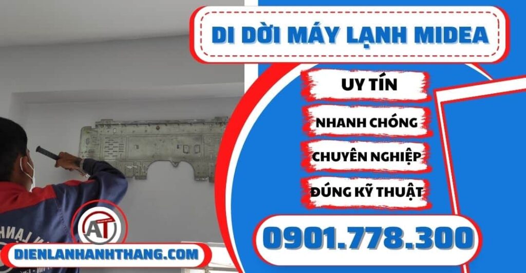 Di dời máy lạnh Midea - Điện lạnh Anh Thắng