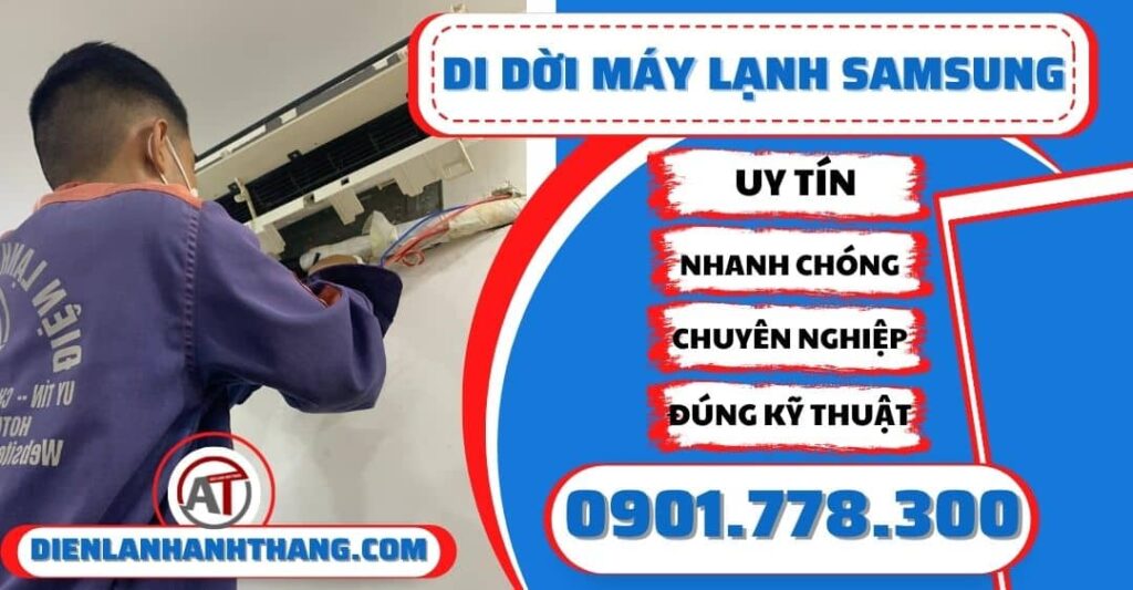 Di dời máy lạnh Samsung - Điện lạnh Anh Thắng