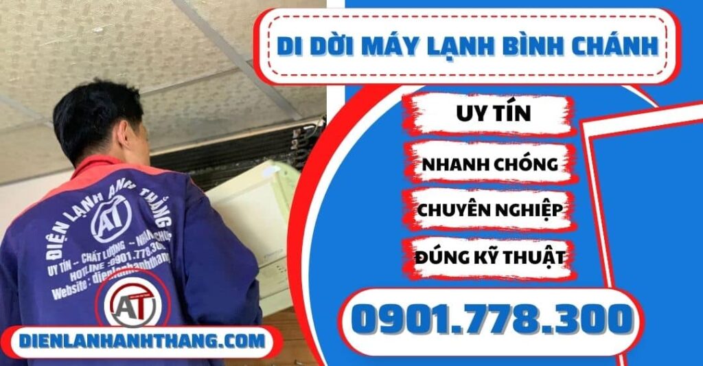 Di dời máy lạnh Bình Chánh - Điện lạnh Anh Thắng