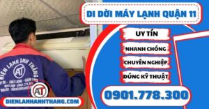 Di dời máy lạnh quận 11 - Điện lạnh Anh Thắng