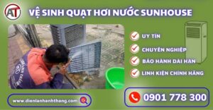 Vệ sinh quạt hơi nước Sunhouse Điện lạnh Anh Thắng