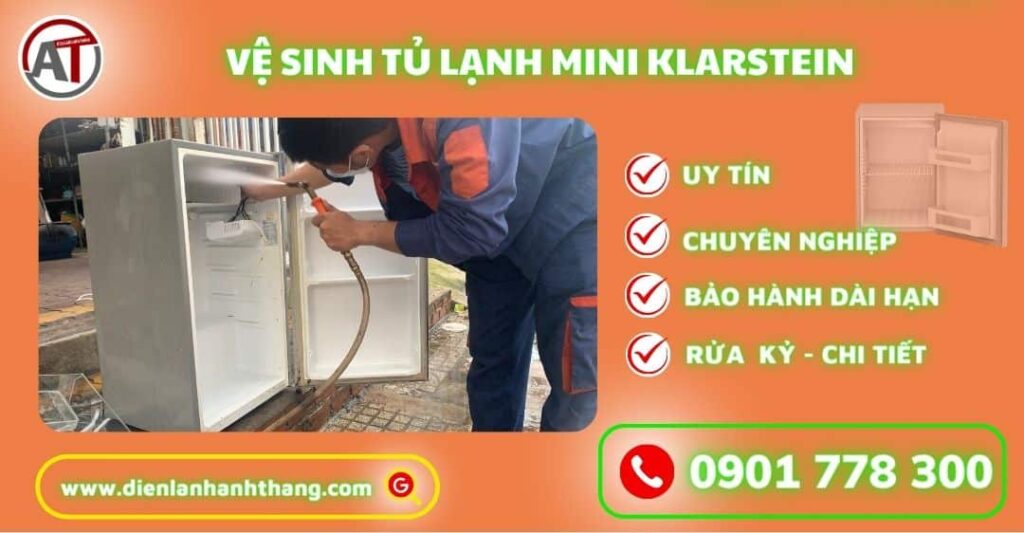 Vệ sinh tủ lạnh mini Klarstein Điện lạnh Anh Thắng
