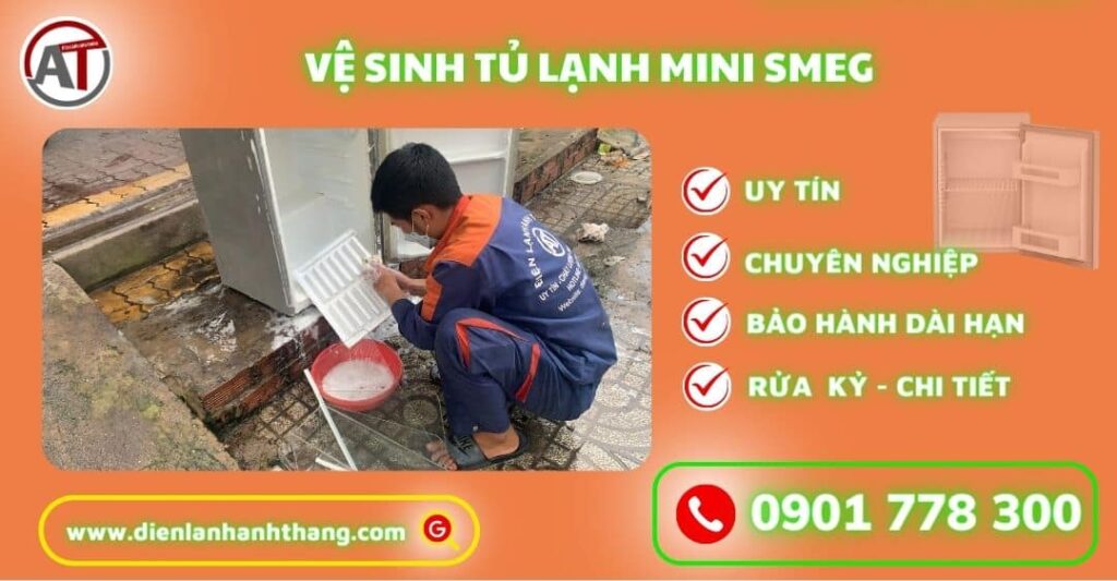 Vệ sinh tủ lạnh mini Smeg Điện lạnh Anh Thắng