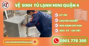 Vệ sinh tủ lạnh mini quận 4 Điện lạnh Anh Thắng