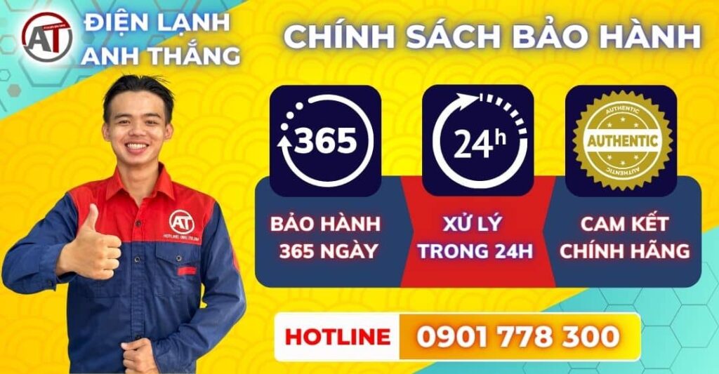 Chính sách bảo hành 365 ngày Điện lạnh Anh Thắng