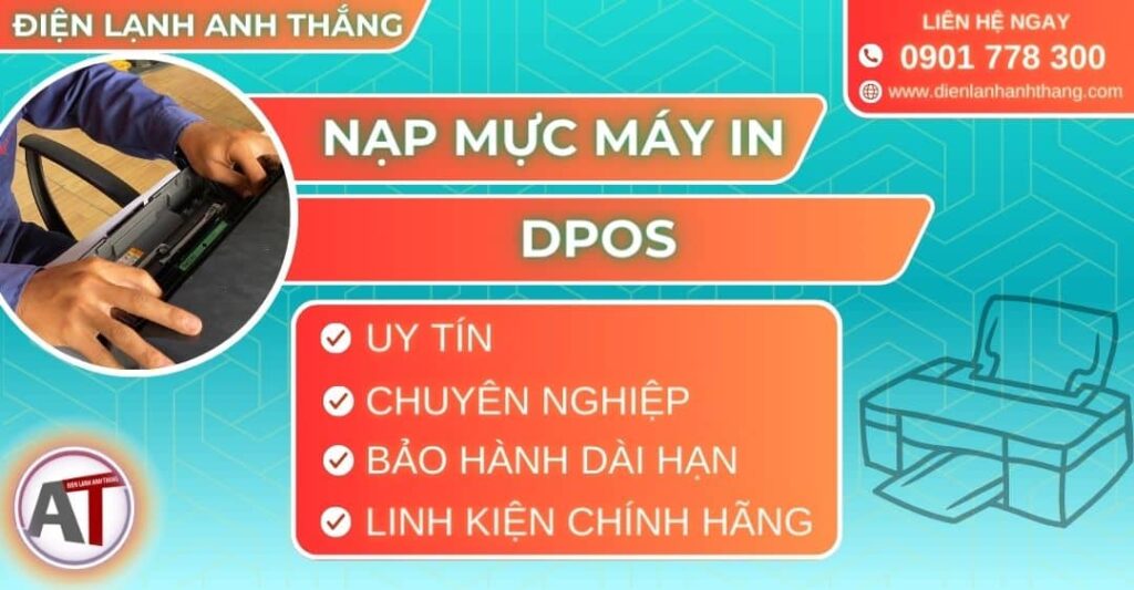 Nạp mực máy in Dpos Điện lạnh Anh Thắng