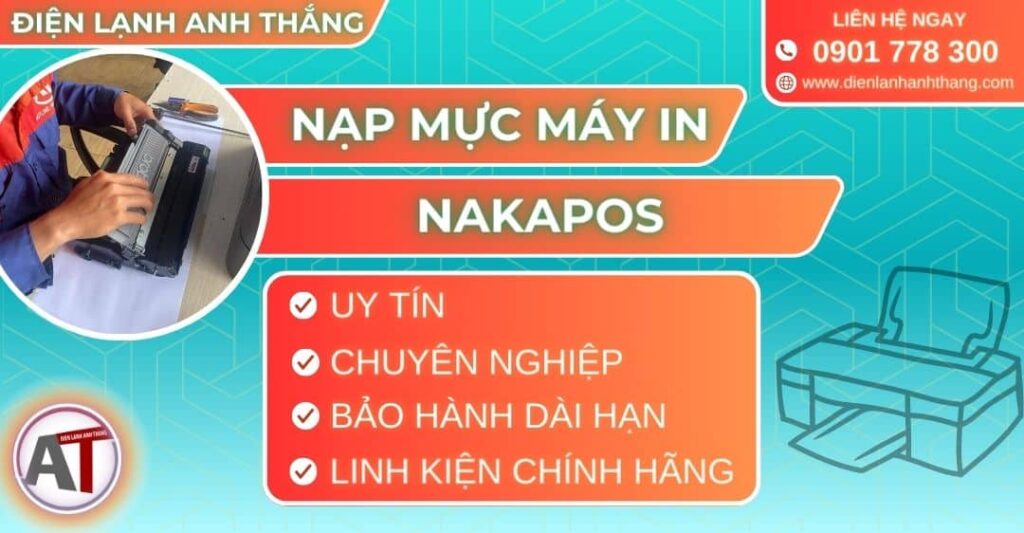 Nạp mực máy in Nakapos Điện lạnh Anh Thắng