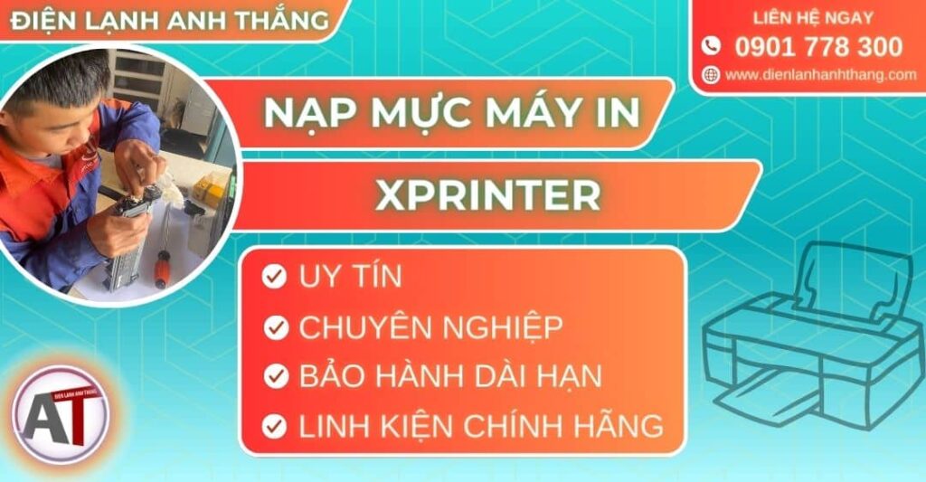 Nạp mực máy in Xprinter Điện lạnh Anh Thắng