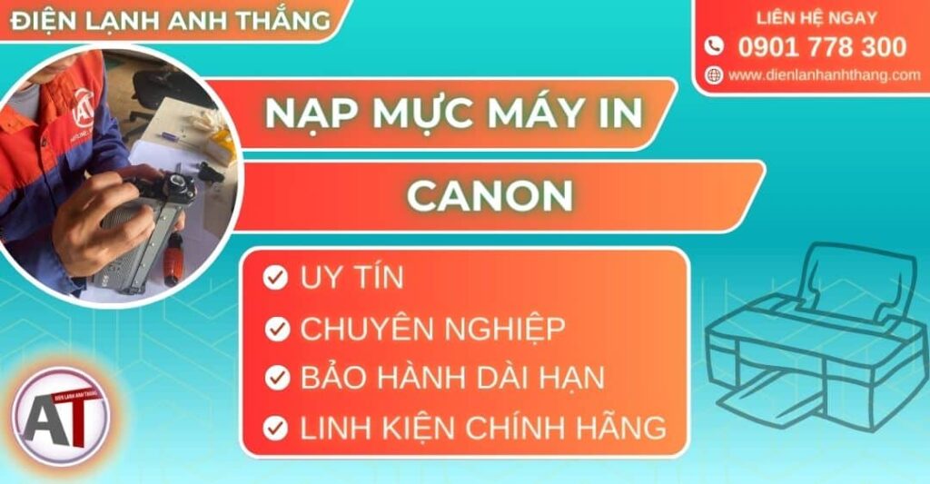 Nạp mực máy in Canon Điện lạnh Anh Thắng