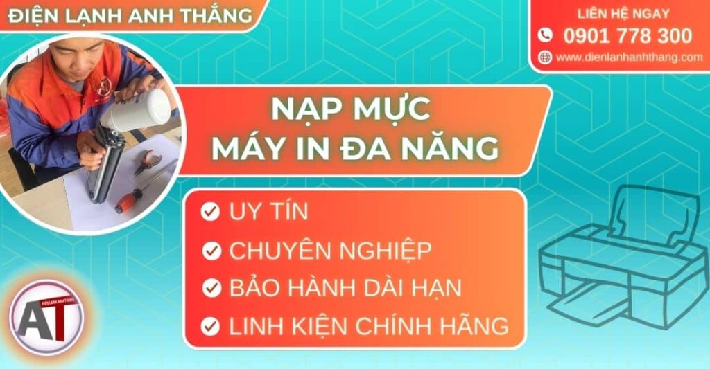 Nạp mực máy in Đa năng Điện lạnh Anh Thắng