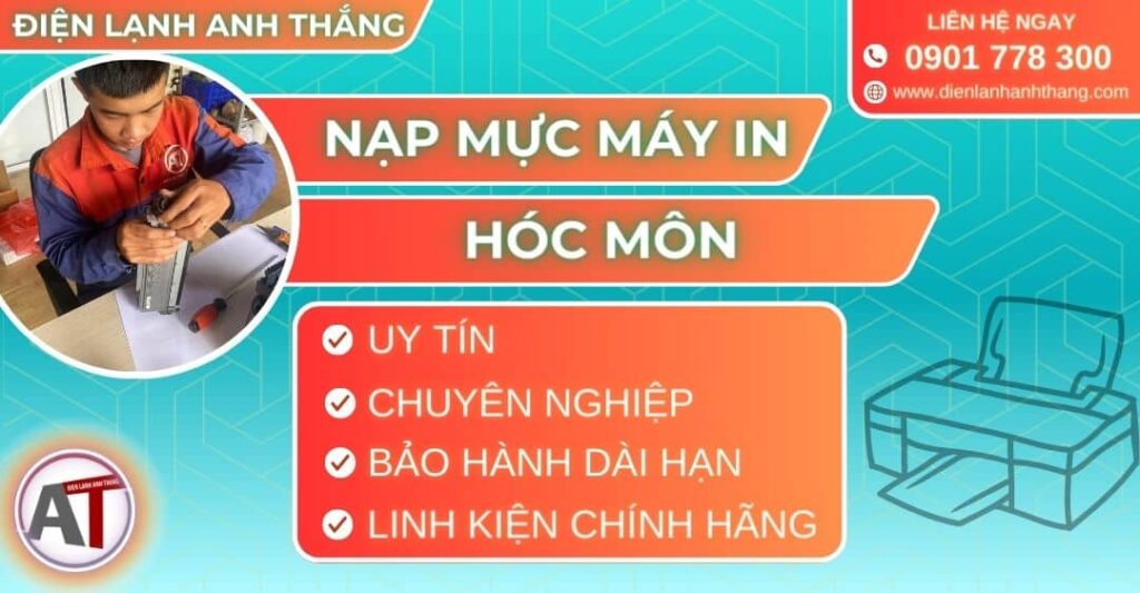 Nạp mực máy in Hóc môn Điện lạnh Anh Thắng