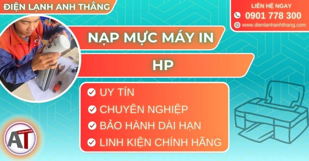Nạp mực máy in Hp Điện lạnh Anh Thắng