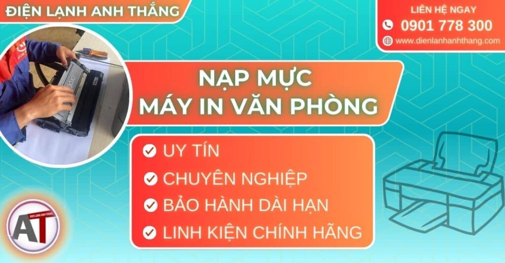 Nạp mực máy in Văn phòng Điện lạnh Anh Thắng