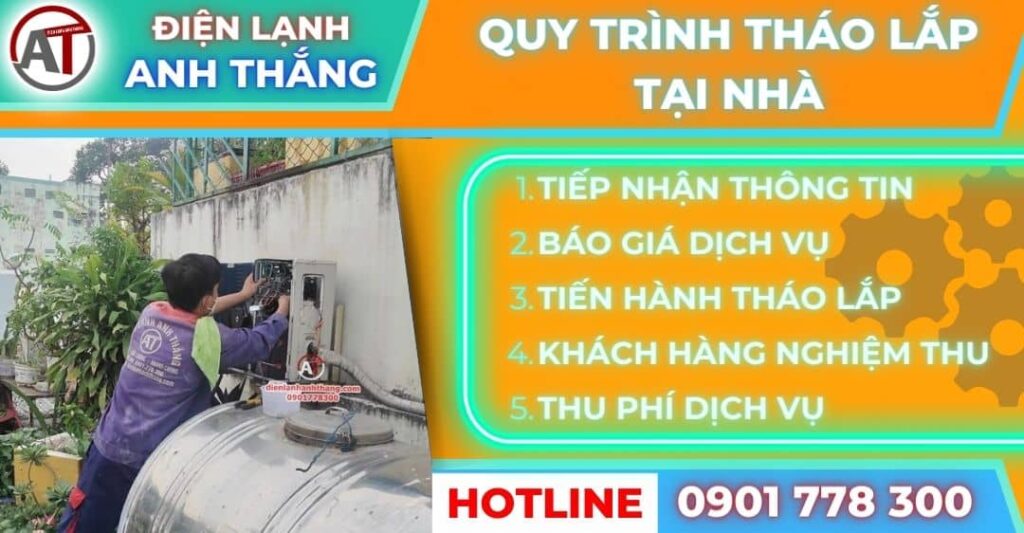Quy trình tháo lắp tại Điện lạnh Anh Thắng