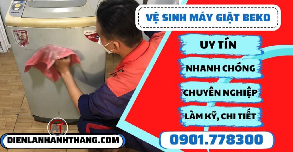 Vệ sinh máy giặt Beko - Điện lạnh Anh Thắng