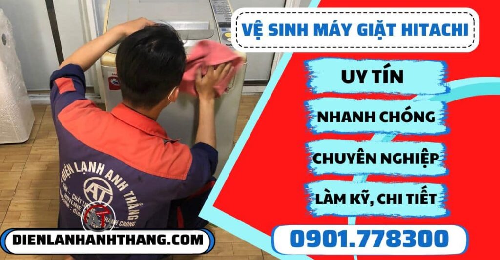 Vệ sinh máy giặt Hitachi - Điện lạnh Anh Thắng