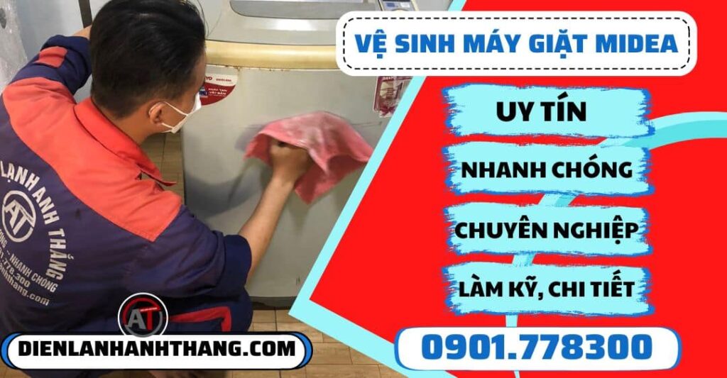 Vệ sinh máy giặt Midea - Điện lạnh Anh Thắng