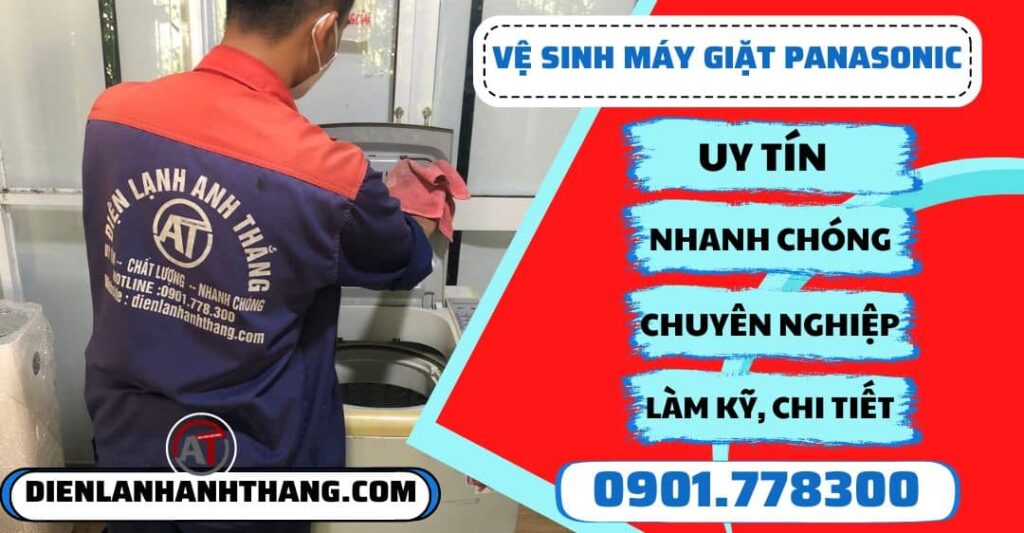 Vệ sinh máy giặt Panasonic - Điện lạnh Anh Thắng
