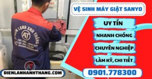 Vệ sinh máy giặt Sanyo - Điện lạnh Anh Thắng