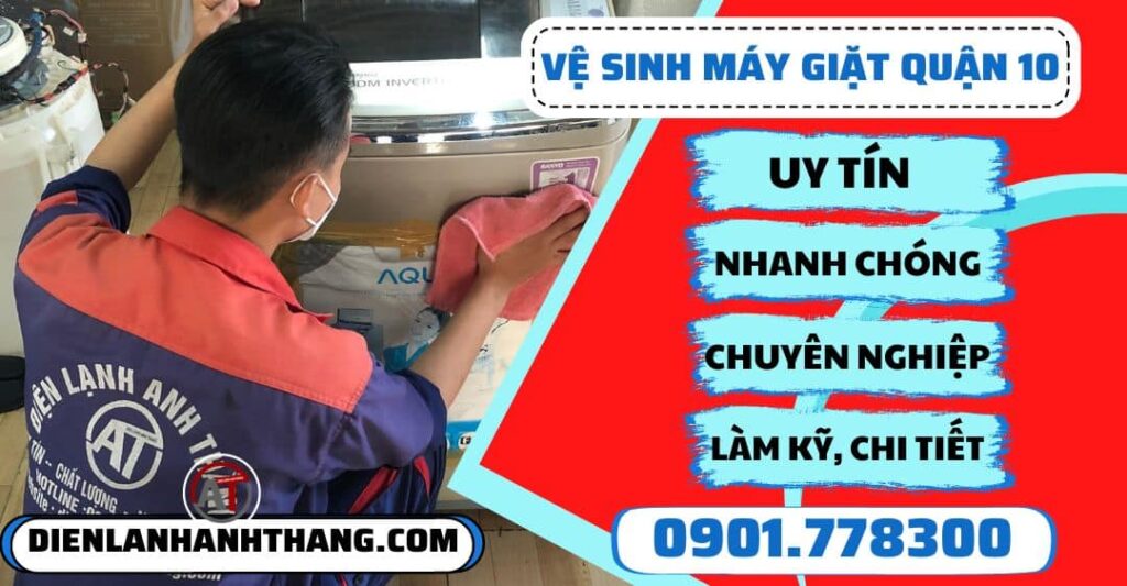Vệ sinh máy giặt quận 10 - Điện lạnh Anh Thắng