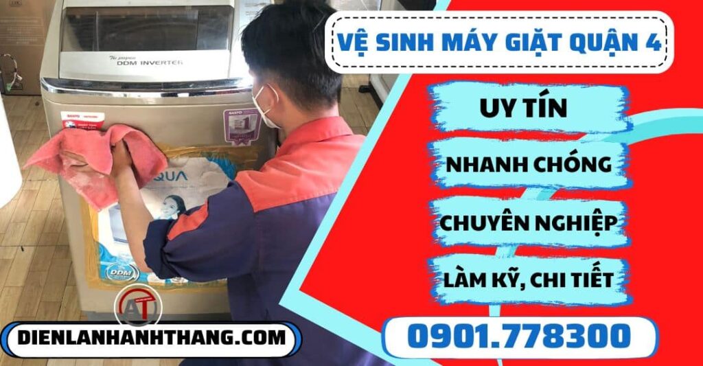 Vệ sinh máy giặt quận 4 - Điện lạnh Anh Thắng