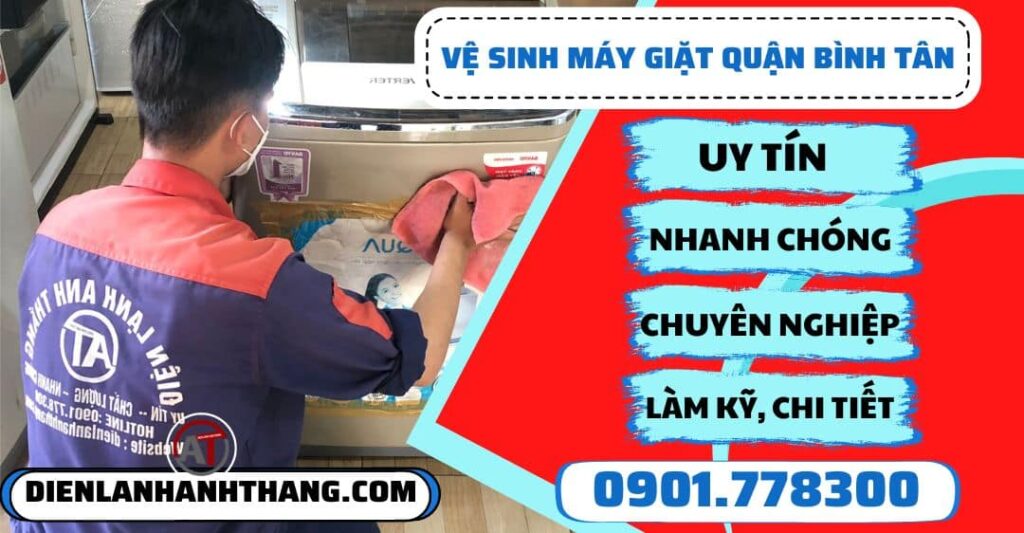 Vệ sinh máy giặt quận bình tân - Điện lạnh Anh Thắng