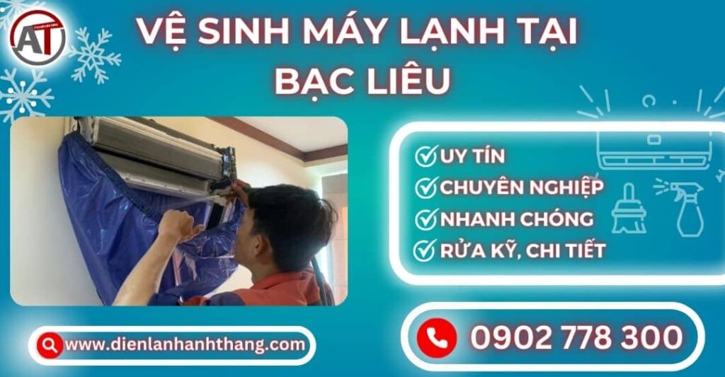 Vệ sinh máy lạnh tại Bạc liêu Điện lạnh Anh Thắng
