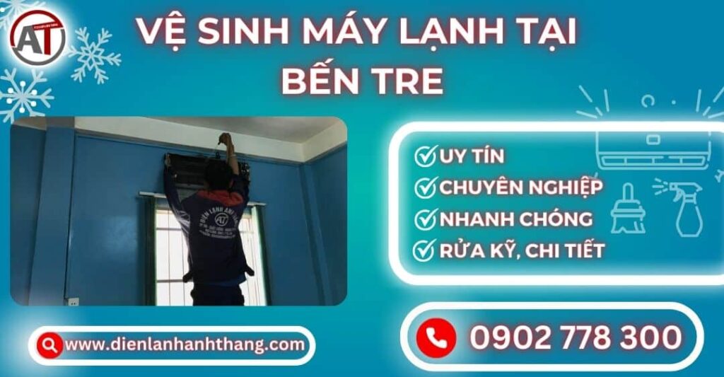 Vệ sinh máy lạnh tại Bến tre Điện lạnh Anh Thắng