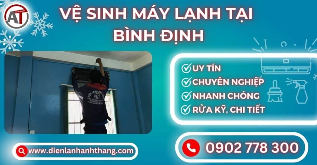 Vệ sinh máy lạnh tại Bình định Điện lạnh Anh Thắng