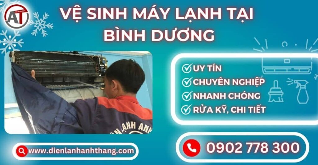 Vệ sinh máy lạnh tại Bình dương Điện lạnh Anh Thắng